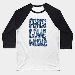 Peace Love Music Baseball T-Shirt